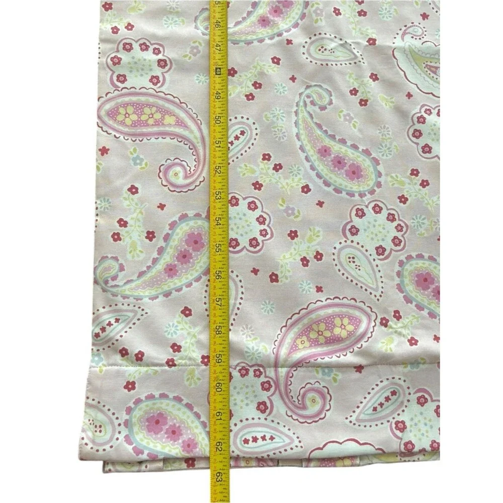 Pottery Barn Kids Girls Pink Paisley Window Curtains SET OF 3. 44 x 63 inches.